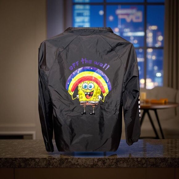 Vans X SpongeBob Imagination OFF THE WALL Torrey Sportswear Jacket Size SMALL - Picture 1 of 10
